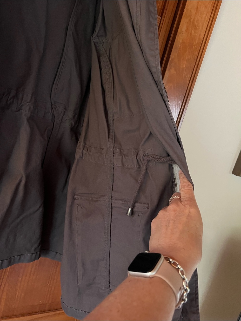 Market & Spruce Plus Utility Field Jacket in Tan/Gray - Picture 4 of 7